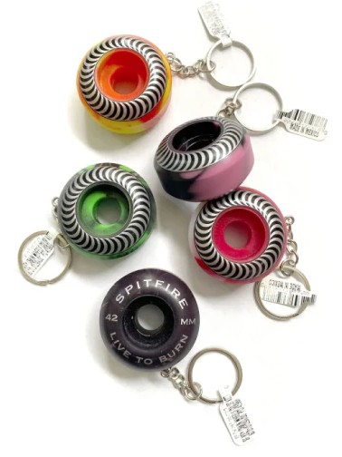 Spitfire Assorted Colors Wheel Keychain