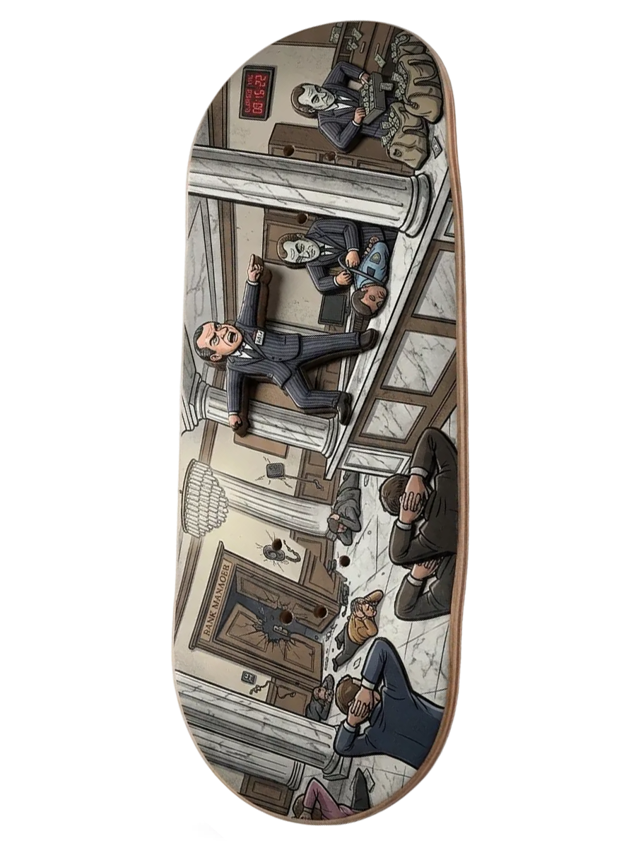 Half Fingerboard Deck - The Bank Job