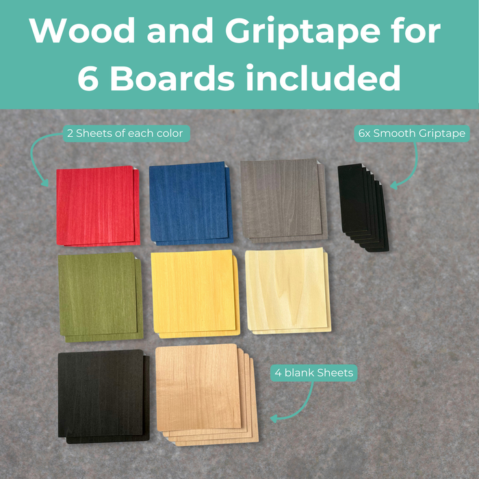 CRESKATE Fingerboard Deck Veneers - Colored