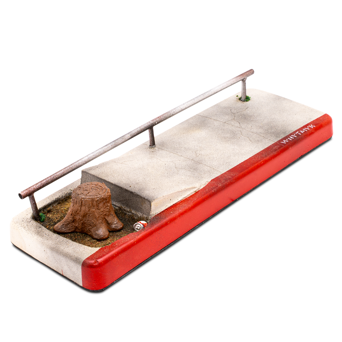 WhytMykConcrete Fingerboard Ramp - XXL Sidewalk with Low Rail and Tree ...