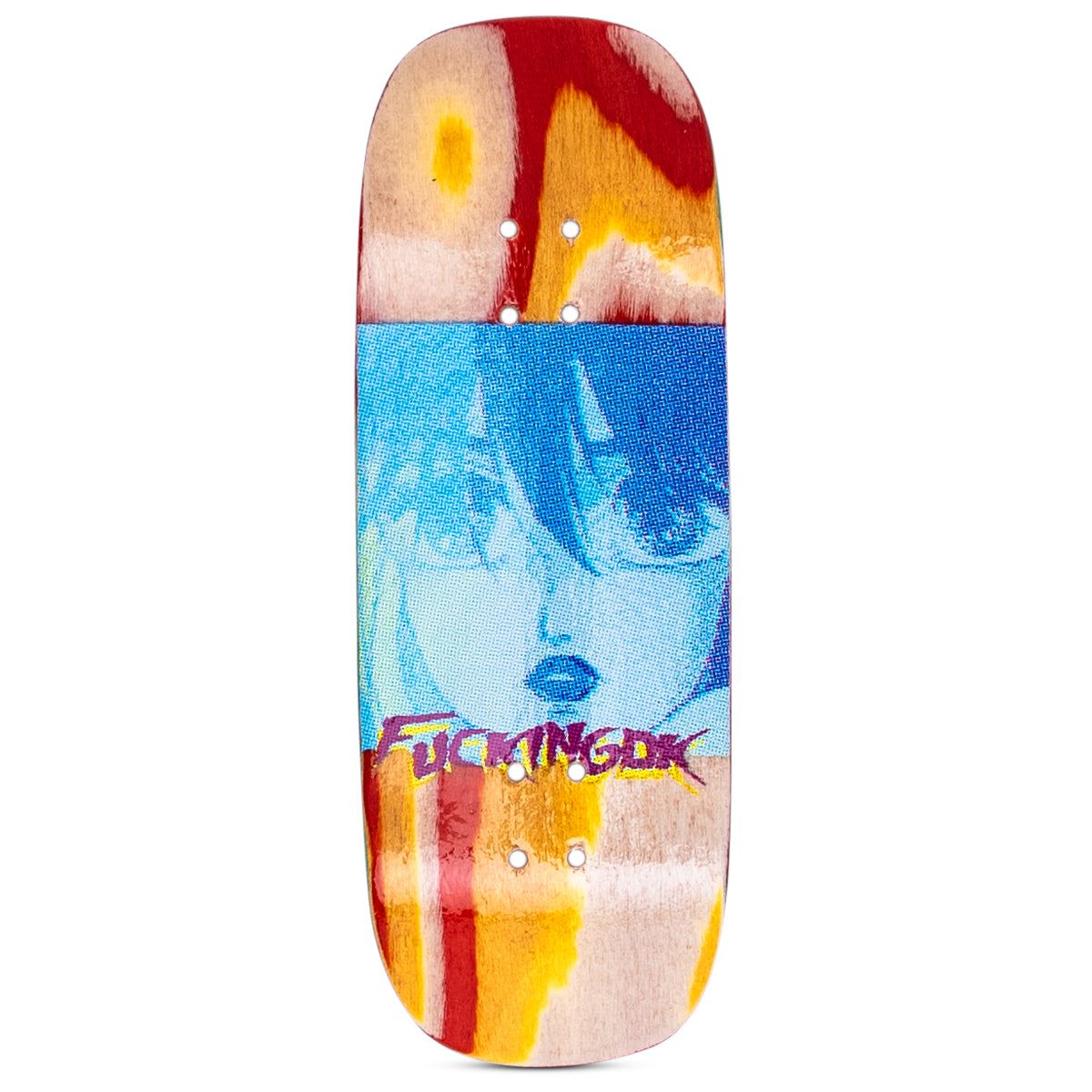 DK Real Wear Fingerboard Deck - F@cking DK Red/Yellow