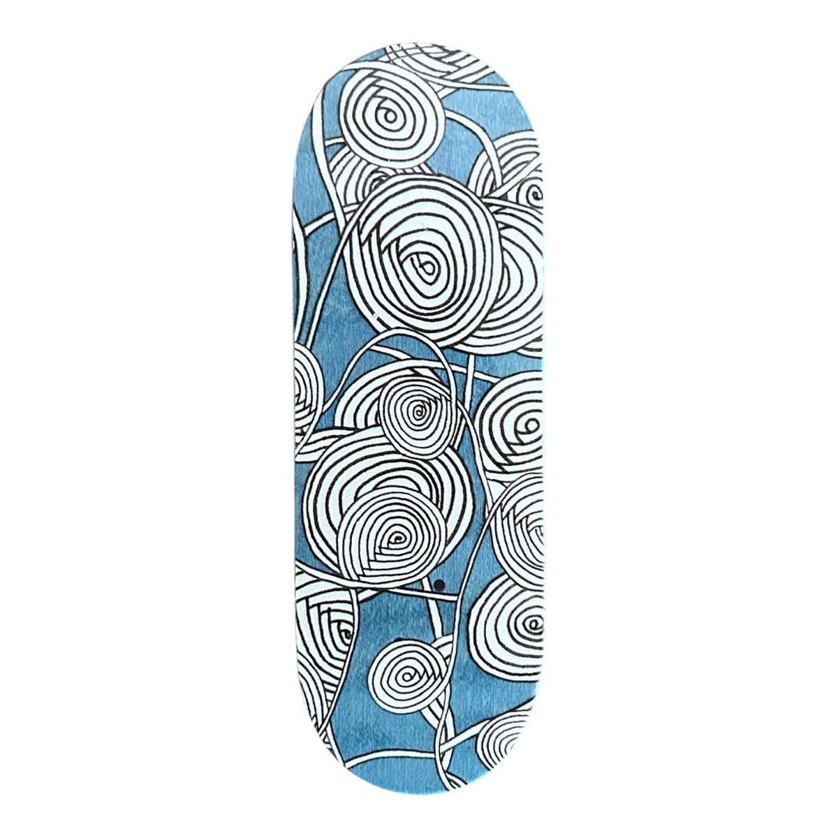 FlatFace Flatty Fingerboard Deck - Mike Spiral on Blue