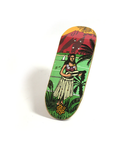 Yellowood Fingerboard Deck - Hula Girl