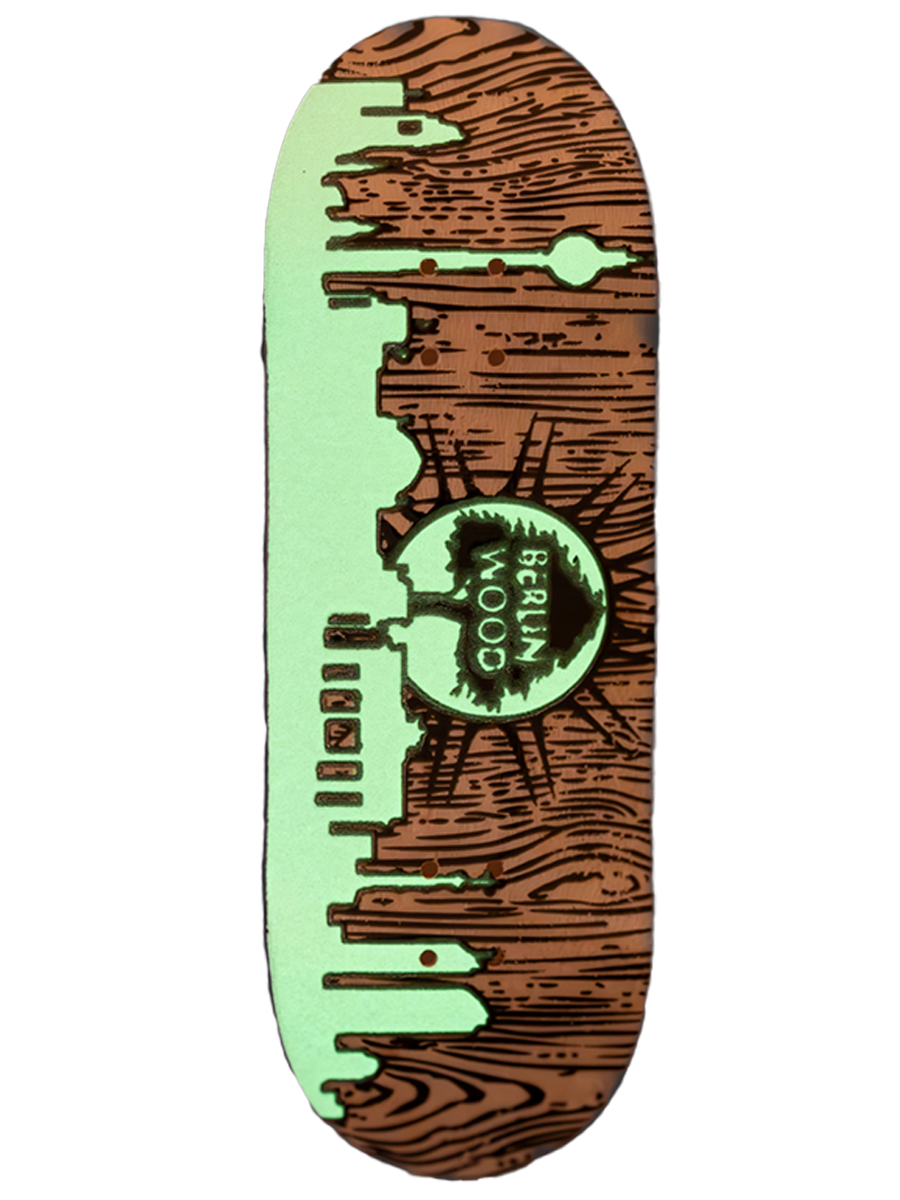 Berlinwood Fingerboard Deck - BW Skyline GITD