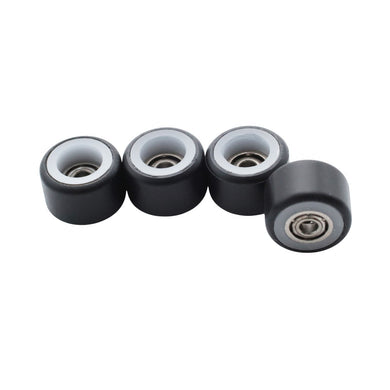 FlatFace Fingerboard Dual Bearing Dual Durometer V1 Wheels - White/Black