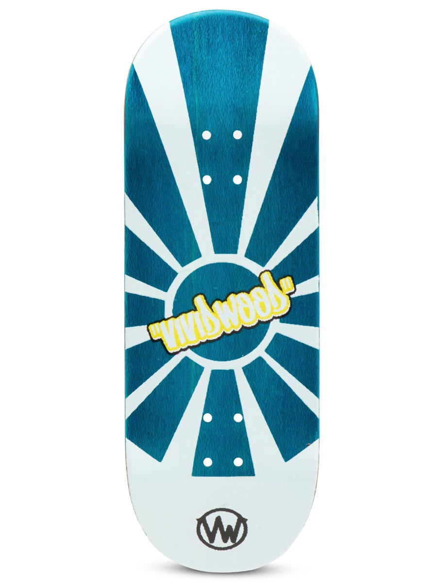 VividWood Fingerboard Deck - Blue Sunrise