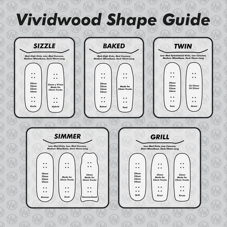 VividWood Fingerboard Deck - Small Logo